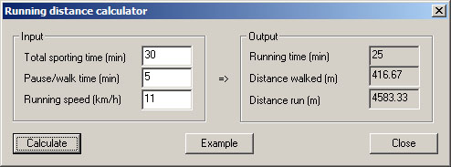 running distance calculator